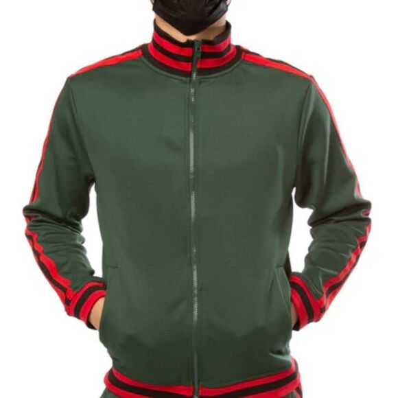 FBRK Red & Green NU Standard Track Jacket & Tapered Matching Joggers Mens size S - Picture 4 of 6